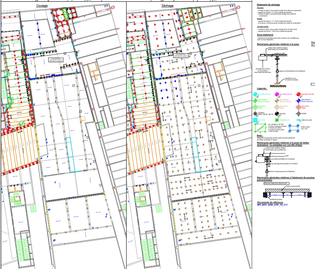 Plans d'étaiement